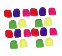 YARNOW 25pcs Thickened Microphone Covers for Handheld Mic Mic Windscreen Protective Sleeve Red Yellow Pink Green Purple for Ktv Recording Stage Use