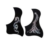 YARNOW 2Pcs 41-Inch Guitar Shield Dragon and Motif Self-Adhesive Guitar Protection Decal Anti-Scratch Decal for Acoustic