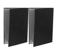 YARNOW 2pcs A4 Black Music Sheet Folder File Paper Folder Document Organizer for Piano and Choir with 40 Plastic Sleeves
