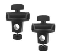 YARNOW 2pcs Adjustable Angle Microphone Clamp Mount Adapter for Boom Arm Horizontal Rod Connector, Mic Holder Clip Compatible with Desktop and Floor Stands, Live Streaming Accessories