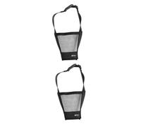 YARNOW 2pcs Adjustable Dog Muzzle Nylon Mesh Size () for 8-13kg Dogs Easy to Use
