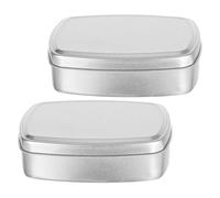YARNOW 2pcs Aluminum Cream Box Set Metal Rectangular Cans with Lid 150ml Capacity Strong Bearing Capacity and Good Sealing Effect Compact Size for Travel and Bathroom Storage