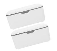 YARNOW 2pcs Baby Wipe Container and Wipe Dispenser Gray with Lid Sealed Dustproof for Nursery and Travel