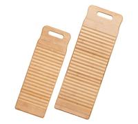 YARNOW 2pcs Bamboo Hand Washboard for Home Laundry Non-slip Laundry Cleaning Board Clothes Washing Tool for School and Bathroom