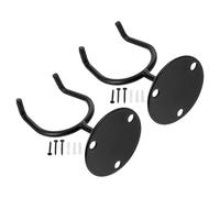 YARNOW 2pcs Bat Rack Display Baseball Storage Rack Wall Mounted Iron Metal Easy Installation Black for Families Garage Sports Equipment