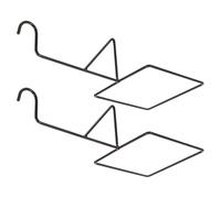 YARNOW 2Pcs Black Hanging Basket Brackets Heavy Duty Iron Fence Hooks for Outdoor Plant Pots Space-Saving Flower Box Holders with Easy Installation for Garden Railings and Balconies