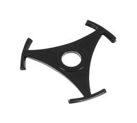 YARNOW 2pcs Black Plastic Triangular Vinyl Record Adapter for Turntable, Portable Design with Precise Positioning, Suitable for Dj Parties and Music on The Go
