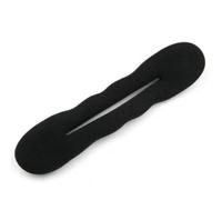 YARNOW 2pcs Black Sponge Bun Maker Hair Styling Tool, Easy Ponytail Donut Hair Braider, Heatless Curl Bun Shaper for Dance Recital and Different Occasions