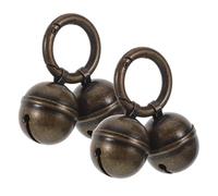 YARNOW 2pcs Brass Pet Collar Bells Quick Spring Clips, Small Jingle Bell Charms for Dog and Cat Collars, Pet Pendant Accessories for Tracking and Training