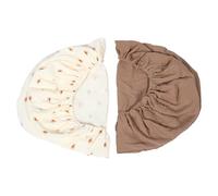 YARNOW 2pcs Breathable Cotton Nursery Changing Cover, Soft Newborn Changing Pad Cover for Nursery, Prevents Rolling and Retains Shape, Suitable for Families Multiple Babies