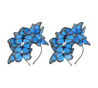 YARNOW 2pcs Butterfly Clip Head Band for Women, Plastic Decorative Headbands with Secure Fit and Versatile Style, Party Headband and Fashionable Hair Accessory