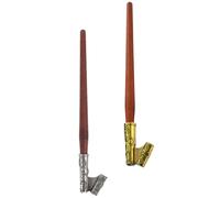 YARNOW 2pcs Calligraphy Pen Holder Versatile Nib Pen with Classic Look Smooth Writing Assorted Color Wood Ferroalloy for Doodling and Writing Calligraphy