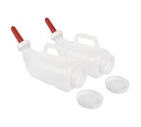 YARNOW 2pcs Calves Feeding Bottles with Handle and Silicone Teat for Lambs Goats and Cows Smooth Edge Livestock Milk Feeders Lightweight and Portable for Farm Use