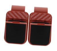 YARNOW 2pcs Car Sunglasses Holder Clip for Visor Eyeglass Organizer with Carbon Fiber Texture Secure Sun Visor Glasses Clip for Vehicles and Trucks Brown