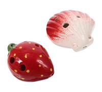 YARNOW 2pcs Cartoon Shape Ocarina Professional Beginner Instrument Portable Ceramic Ocarina for Creative Sound for Learning and Performance