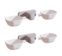 YARNOW 2pcs Cat Food Bowls Dual Use Pet Feeder Reducing Noise Not Easy to Hide Dirt Plastic Creative Appearance Lovely Unique Beautiful Decoration for Pet Feeding Cats