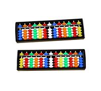 YARNOW 2pcs Colorful Arithmetic Abacus Lightweight Educational for Early Math Skills Fun Counting Frame for Boys and Portable Learning Tool for Home School