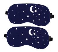 YARNOW 2pcs Cotton Linen 3D Sleep Masks for Teens, Delicate Portable Eye Covers with Star Pattern, Blackout Design for Travel and Household Sleeping Comfort Random Color