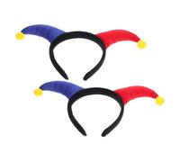 YARNOW 2pcs Cute Clown Hairband Festival Headband for Halloween Christmas Carnival Party Comfortable Cosplay Clown Headdress for Adults and Photo Prop and Costume Accessory