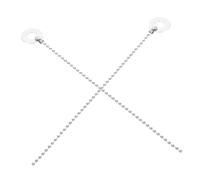 YARNOW 2pcs Cymbal Sizzle Chain Extension Silver for Drum Cymbals, Percussion Instrument Accessory Sturdy Metal Links, Suitable for Jazz and Rock Drum Kits