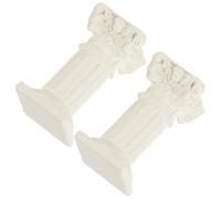 YARNOW 2pcs Decorative Roman Pillar European Style Column Statues Resin Classic Pillar Sculpture with Elegant Design for Garden and Living Room Decoration