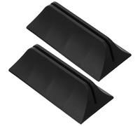 YARNOW 2pcs Desk Partition Clamps for Office Desk Divider with Stable Foundation and Sturdy Glass Fixing, Plastic Minimalism Style Desktop Privacy Screen Support Clip in Black