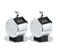 YARNOW 2pcs Digital Counter Metal Counter with Wear-resistant Scratch-resistant Chromium Plating Iron for Students Sports Counting