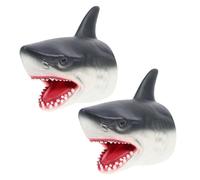 YARNOW 2pcs Diy Shark Bath Toy Handheld Puppet for Boys and Girls Realistic Shark Puppet for Storytelling Educational Finger Toy