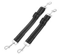 YARNOW 2pcs Dog Collar Backup Clip, 28-37cm Double Ended Pet Safety Connector Strap for Harness and Collar, Nylon Training Lead Extension with Swivel Clips
