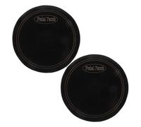 YARNOW 2pcs Drum Skin Protector, Single Stomp Black Shelf Drum Skin Reinforcement Sticker, Wear Resistant Adhesive Bass Drumheads Percussion Accessories, Black
