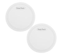 YARNOW 2pcs Drum Skin Protector, Single Stomp White Shelf Drum Skin Reinforcement Sticker, Wear Resistant Adhesive Bass Drumheads Percussion Accessories, White