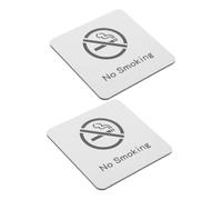 YARNOW 2pcs Durable Aluminum Corporate Signage for Easy Installation Hotels Restaurants Offices and Public Spaces Reminder for Smoke Environments