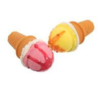 YARNOW 2pcs Fake Ice Cream Cone Model Realistic Simulation Dessert Props for Home Staging Photography Shop Displays Lightweight Reusable Imitation Food for Creative Decoration