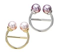 YARNOW 2Pcs Fashion Buckles Lightweight Multifunctional Clothes Hemline Scarf Clips for Women Stylish Dressing Accessories in Gold Silver