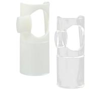 YARNOW 2Pcs Flute Blow Aid Mouthpieces for Beginners, Medium Size Mouthpiece Replacement for E/F Key Bamboo Flute, and Light Beige Musical Instrument Accessories