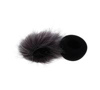 YARNOW 2pcs Furry Microphone Windscreen Cover Gray White Long Fur for Zoom Stage Microphone Use