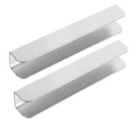 YARNOW 2pcs Gates Groove Pet Gate Door Reinforcement Tools Practical Steel Material Silver Fence Reinforcement Groove Accessory for Home Pet Store Use