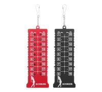 YARNOW 2pcs Golf Score Counter for 2 Players - 18-Hole Portable Stroke Counter with Hanging Hook for Golf Tournaments, Practice, and Scoring Games (Black & Red)