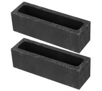 YARNOW 2pcs Graphite Casting Ingot Mold for Metal Casting and Alloy Ingot Production, 650g Capacity with Smooth Interior Finish, Multi Furnace Compatibility, Black Graphite Metal Melting