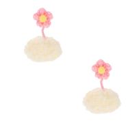 YARNOW 2pcs Guinea Pig Decorative Hat Adorable Mini Flower Design for Small Prop for Hamsters Chinchillas and More Lightweight and Comfortable for Occasions