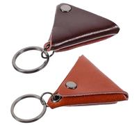 YARNOW 2pcs Guitar Pick Storage Pouch Leather Lightweight Creative Guitar Appearance Design 2.55x2.55x0.59in Prevents Loss for Collections