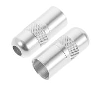 YARNOW 2pcs Guitar Pickups Bass Guitar Jack Accessories Electric Accessory Guitar Lead Musical Guitars Endpin Jack Security Cover Guitar Endpin Housing Replacement Aluminum Silver
