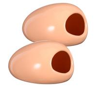 YARNOW 2pcs Hamster Cooling Nest Ceramic Hamster House Easy to Use Cooling Ceramic Material 4.72x3.26x2.36inch Small Pets Hideout Suitable for Chinchilla and Random Color