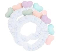 YARNOW 2pcs Heart-shaped Makeup Headbands for Women, Comfortable Cloth Hair Wraps that Keep Hair from Face, for Quick Bath and Washing Face, Stylish and Cute Accessories