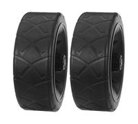YARNOW 2pcs Heavy Duty Foldable Camping Cart Rubber Wheels Hole Diameter Quiet Smooth Rolling Outdoor Wagon Replacement Parts for Utility Trolleys and Beach Carts