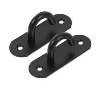 YARNOW 2pcs Heavy Duty Resistance Band Wall Anchor Stainless Steel Wall Mount Hooks Large Open Loop Gym Hangers for Strap and Workout Hanging Black