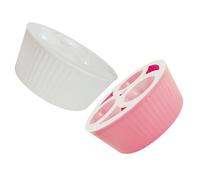 YARNOW 2Pcs Hydroponic Tulip and Narcissus Flower Bulbs Planter Pot with 3 Holes Small White and Pink Succulent Pots for Indoor Root Control and Bulb Planting