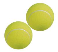 YARNOW 2Pcs Inflatable Giant Tennis Balls Rubber Outdoor Sport Soft Flannel Surface for Pets Signature Play with Gas Needle