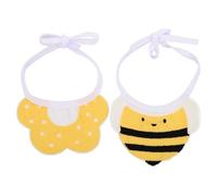 YARNOW 2pcs Knitted Flower and Bee Dog Scarf for Pets, Easy to Tie Polyester and Woolen Yarn Bandanas, Secure Fit, Suitable for Dogs under 15kg, for Photo Props and Festivals