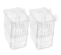 YARNOW 2Pcs Large Aquarium Breeding Box with Suction Cups, Double-Layer Fish Hatching Incubator and Isolation Container for Fish Tank Separation and Fry Nursery Random Color Random Color